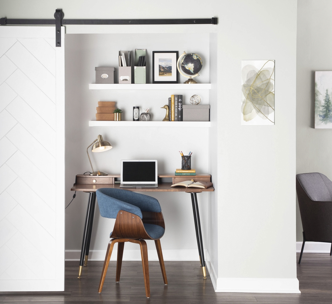 Kahmiel I Blue Arm Chair, Set of 2 - Thumbnail - Image 2