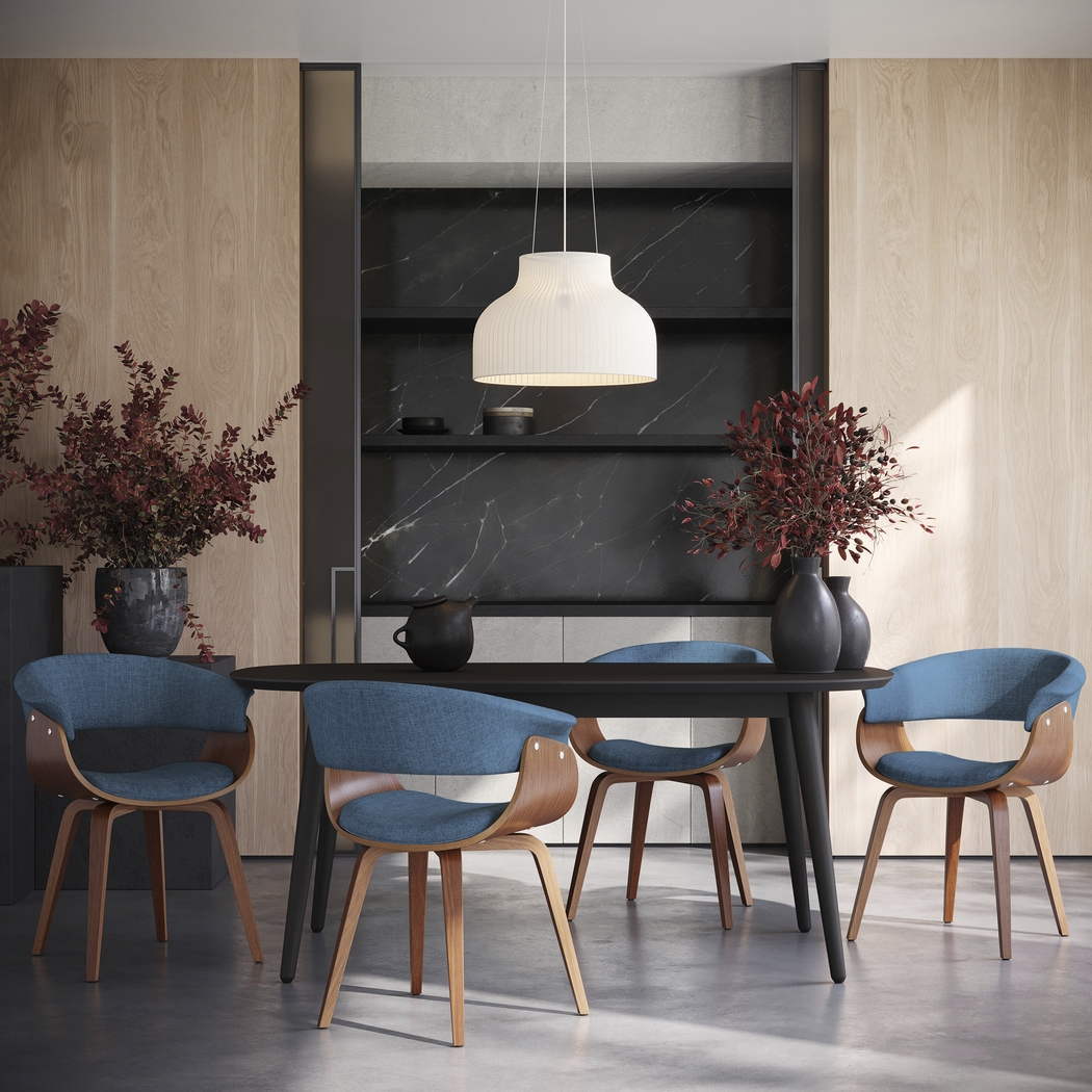 Kahmiel I Blue Arm Chair, Set of 2 - Thumbnail - Image 4