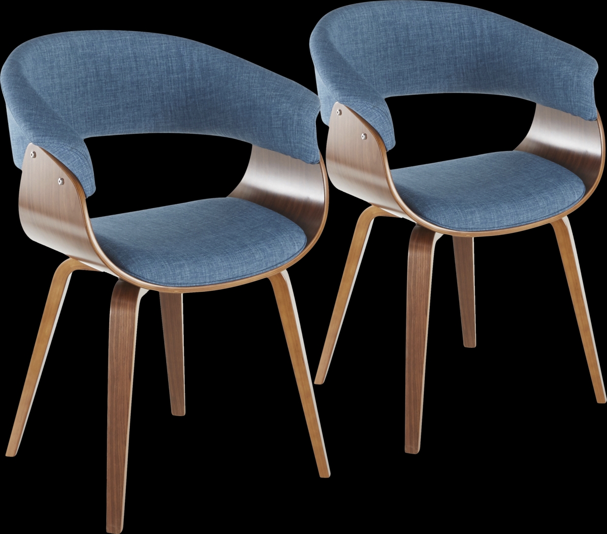 Kahmiel I Blue Arm Chair, Set of 2 - Thumbnail - Image 1