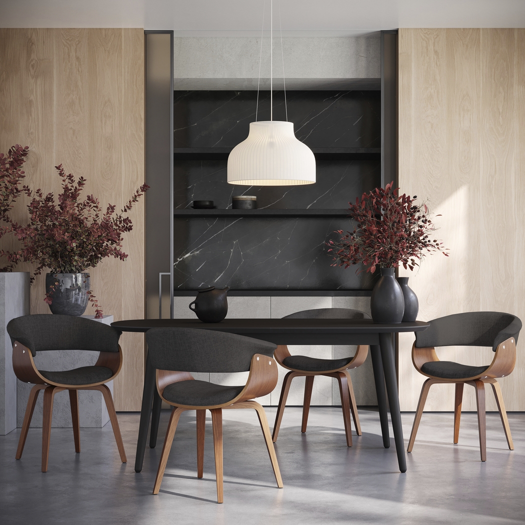 Kahmiel I Charcoal Arm Chair, Set of 2 - Thumbnail - Image 5