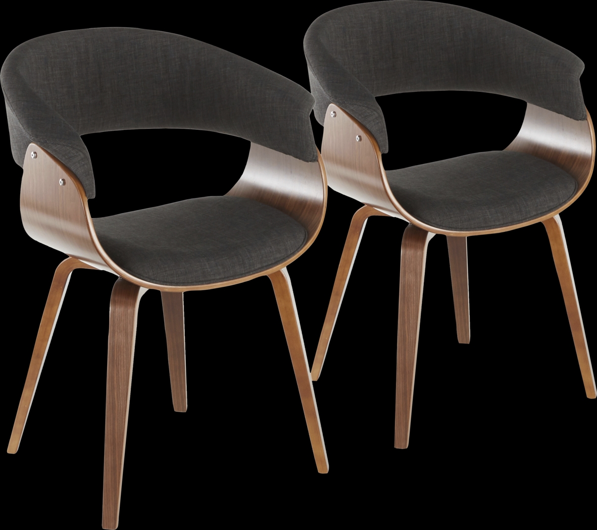 Kahmiel I Charcoal Arm Chair, Set of 2 - Thumbnail - Image 1