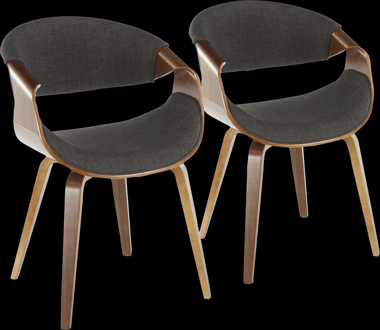 Kahmiel I Charcoal Arm Chair, Set of 2 - Thumbnail - Image 1