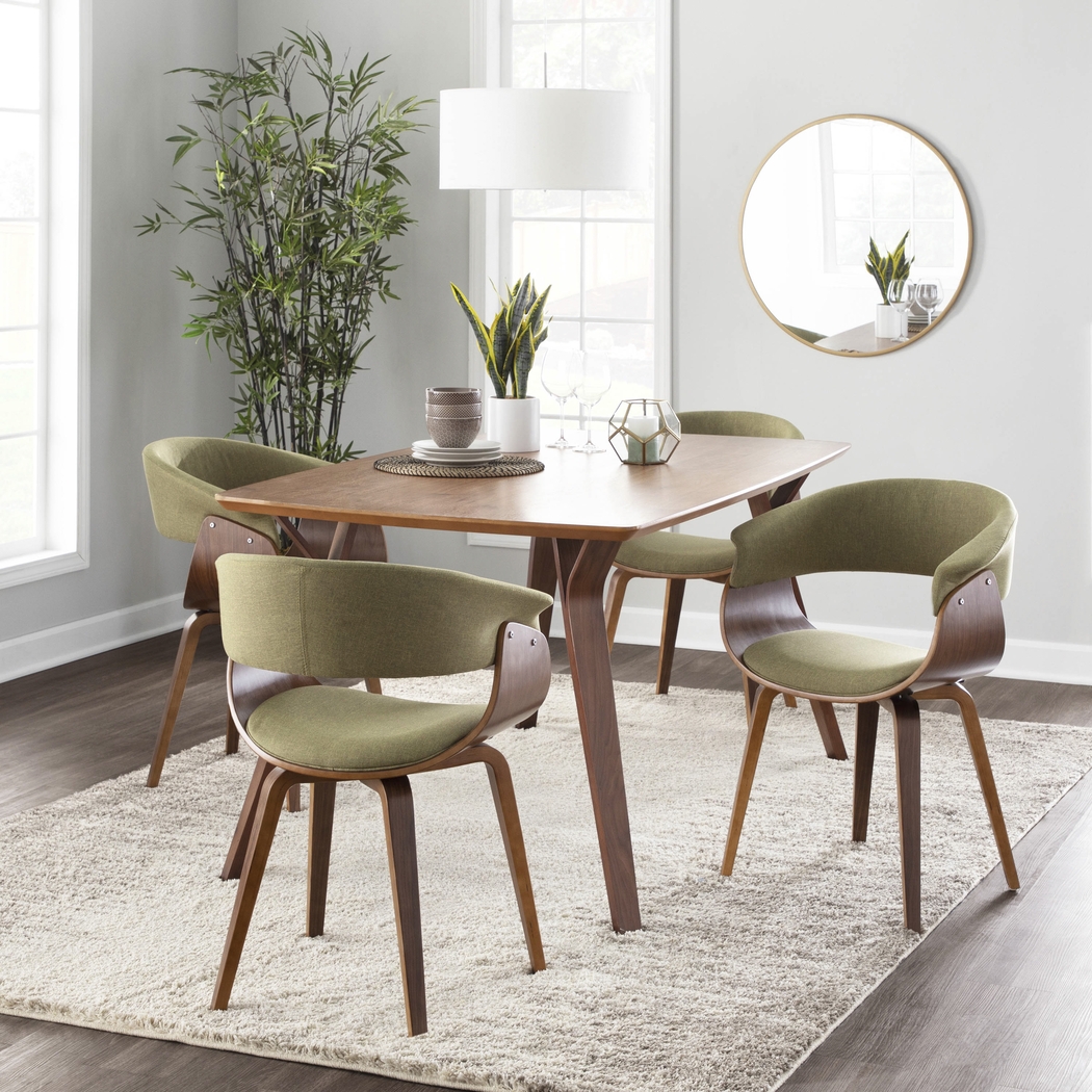 Kahmiel I Green Arm Chair, Set of 2 - Thumbnail - Image 2