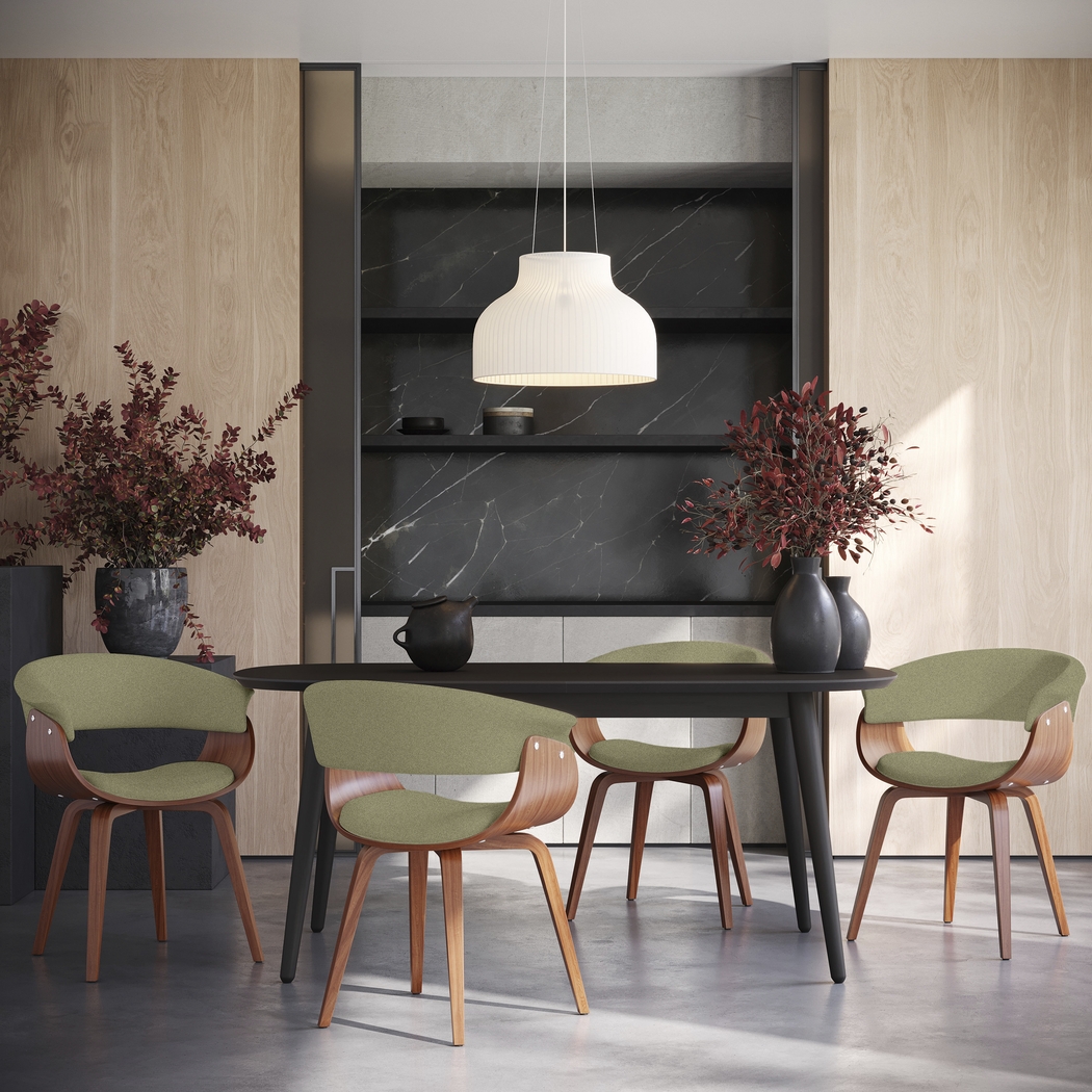 Kahmiel I Green Arm Chair, Set of 2 - Thumbnail - Image 4