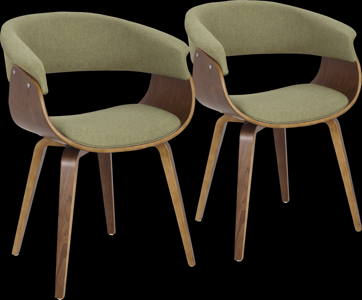 Kahmiel I Green Arm Chair, Set of 2 - Thumbnail - Image 1