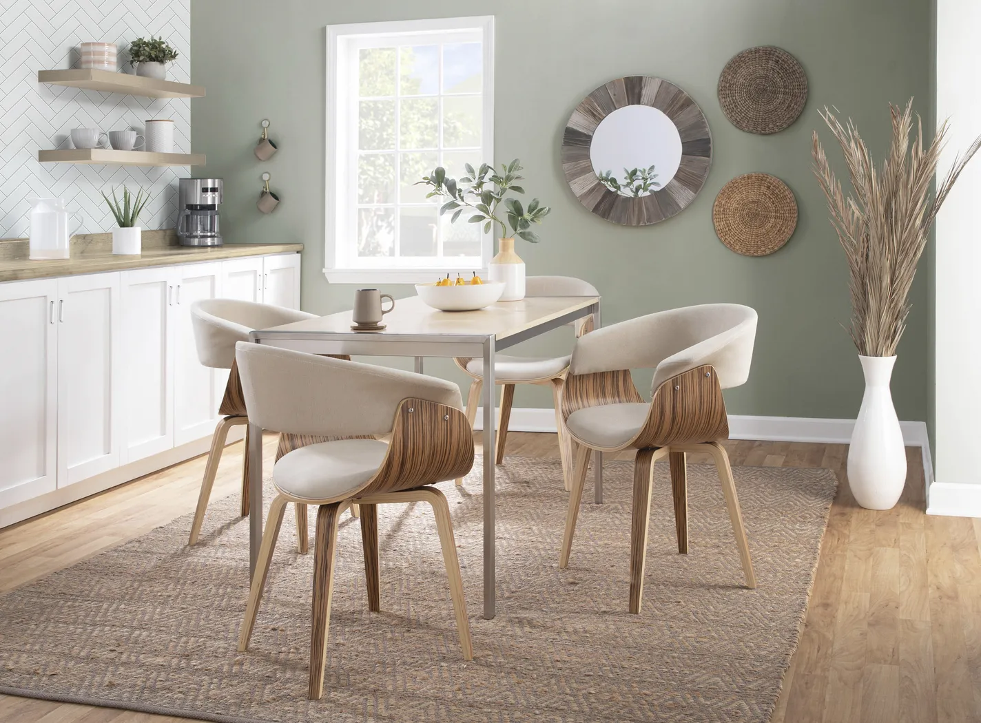 Kahmiel II Cream Arm Chair, Set of 2 - Thumbnail - Image 2