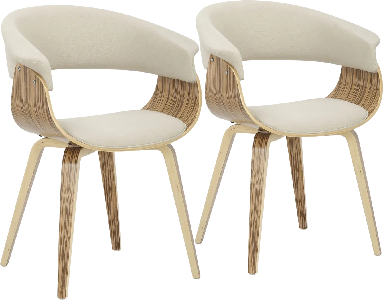 Kahmiel II Cream Arm Chair, Set of 2 - Thumbnail - Image 1