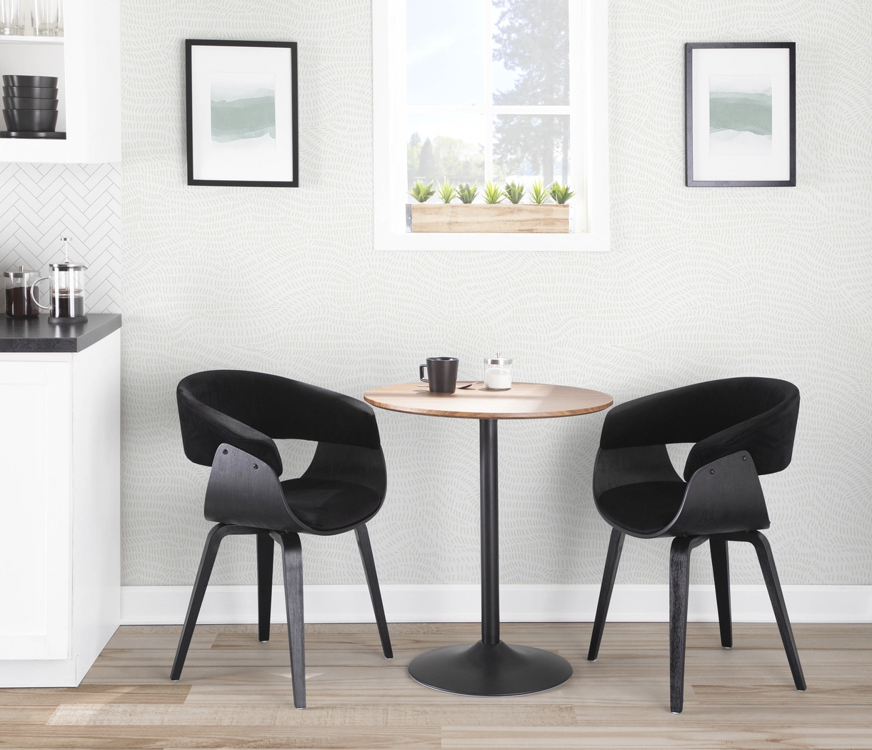 Kahmiel III Black Arm Chair, Set of 2 - Thumbnail - Image 3