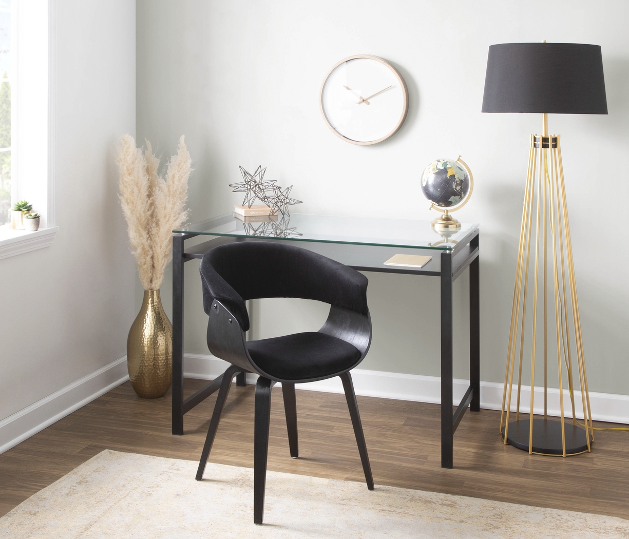 Kahmiel III Black Arm Chair, Set of 2 - Thumbnail - Image 4