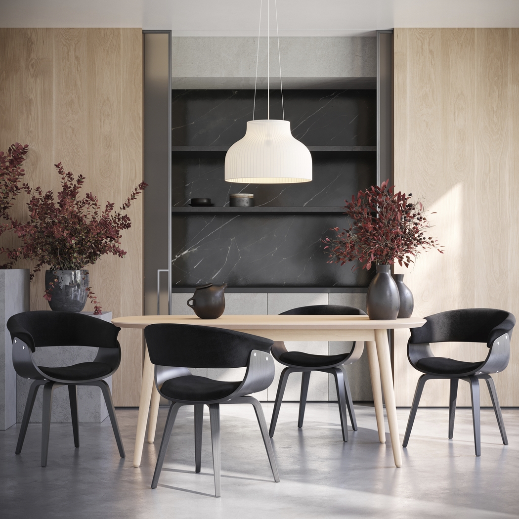 Kahmiel III Black Arm Chair, Set of 2 - Thumbnail - Image 6