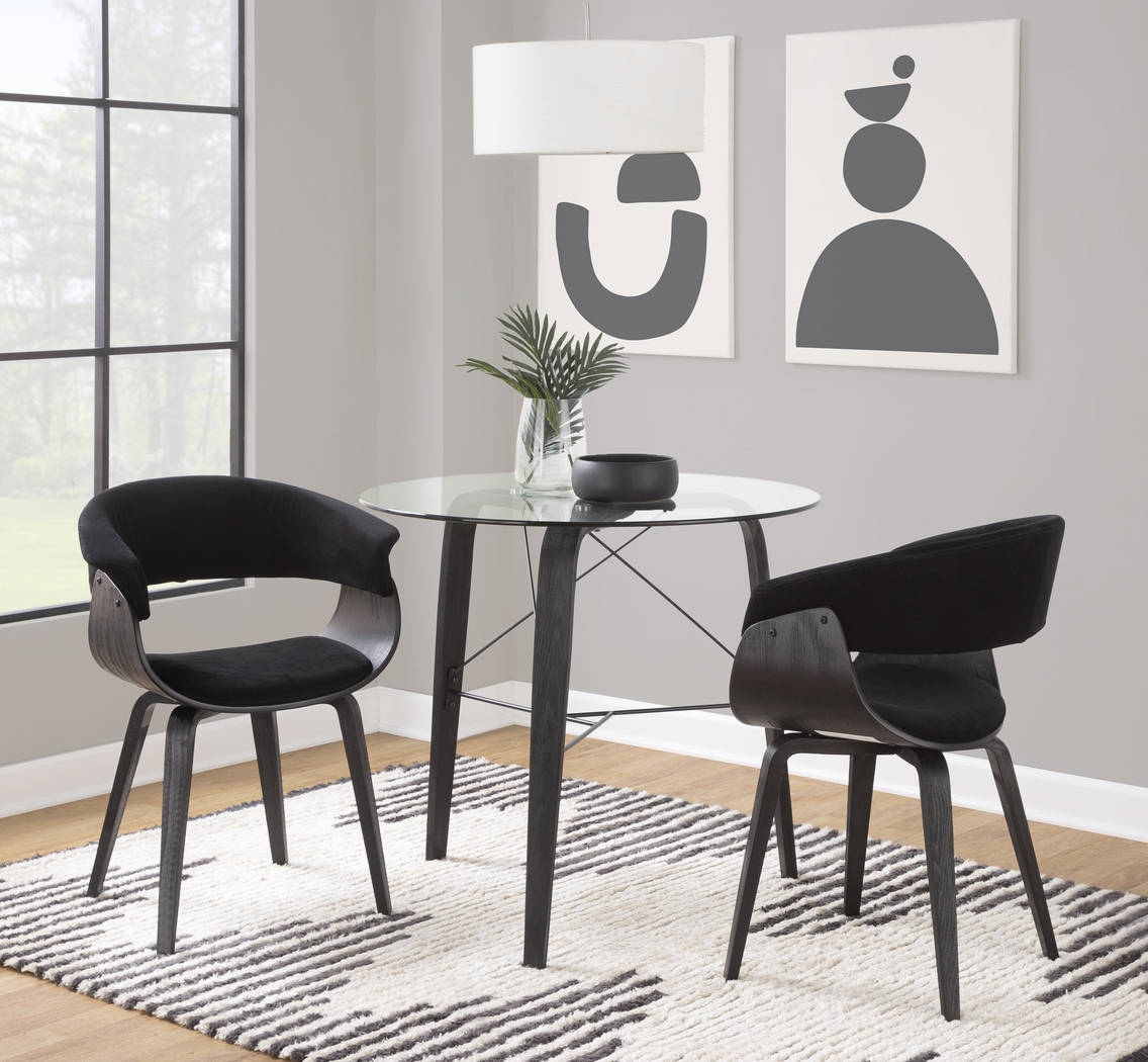 Kahmiel III Black Arm Chair, Set of 2 - Thumbnail - Image 8