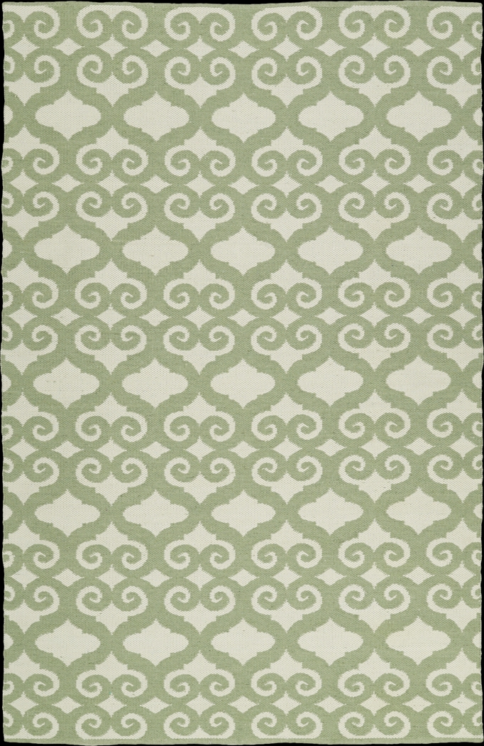 Kaholo Green 5' x 7'6 Indoor/Outdoor Rug - Thumbnail - Image 1