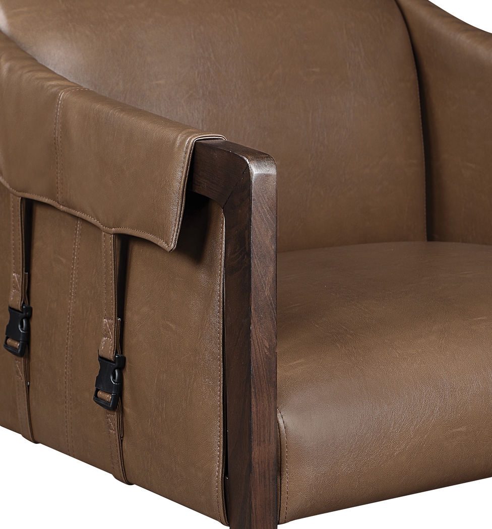 Kahul Brown Accent Chair - Thumbnail - Image 5