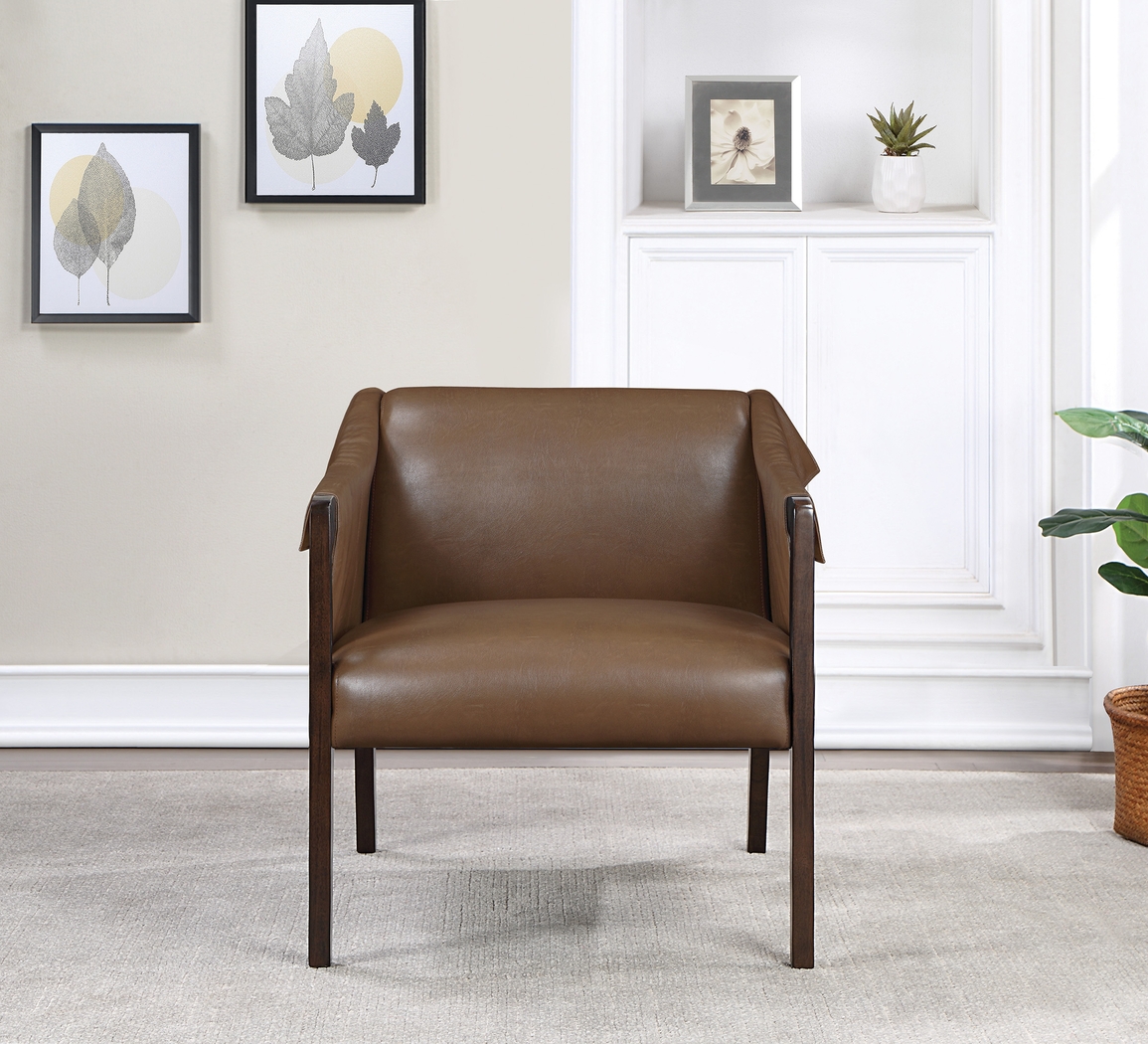 Kahul Brown Accent Chair - Thumbnail - Image 7