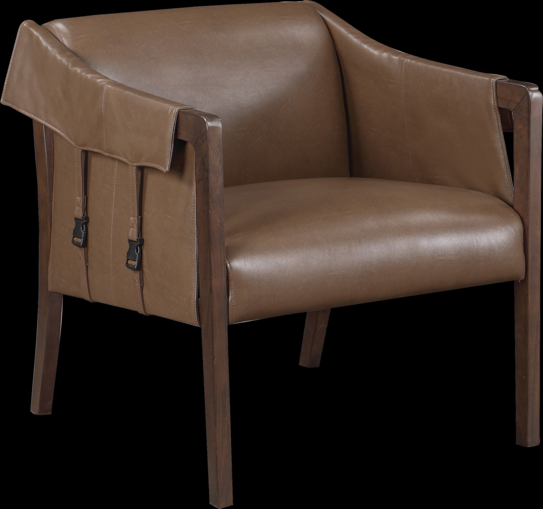 Kahul Brown Accent Chair - Thumbnail - Image 1