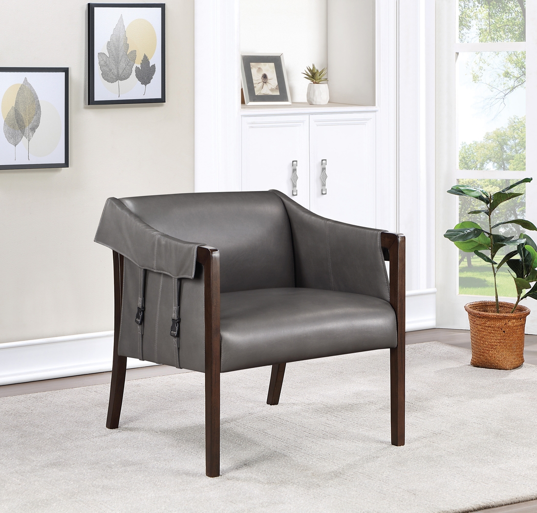 Kahul Gray Accent Chair - Thumbnail - Image 6