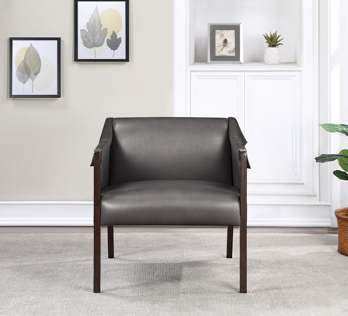 Kahul Gray Accent Chair - Thumbnail - Image 7