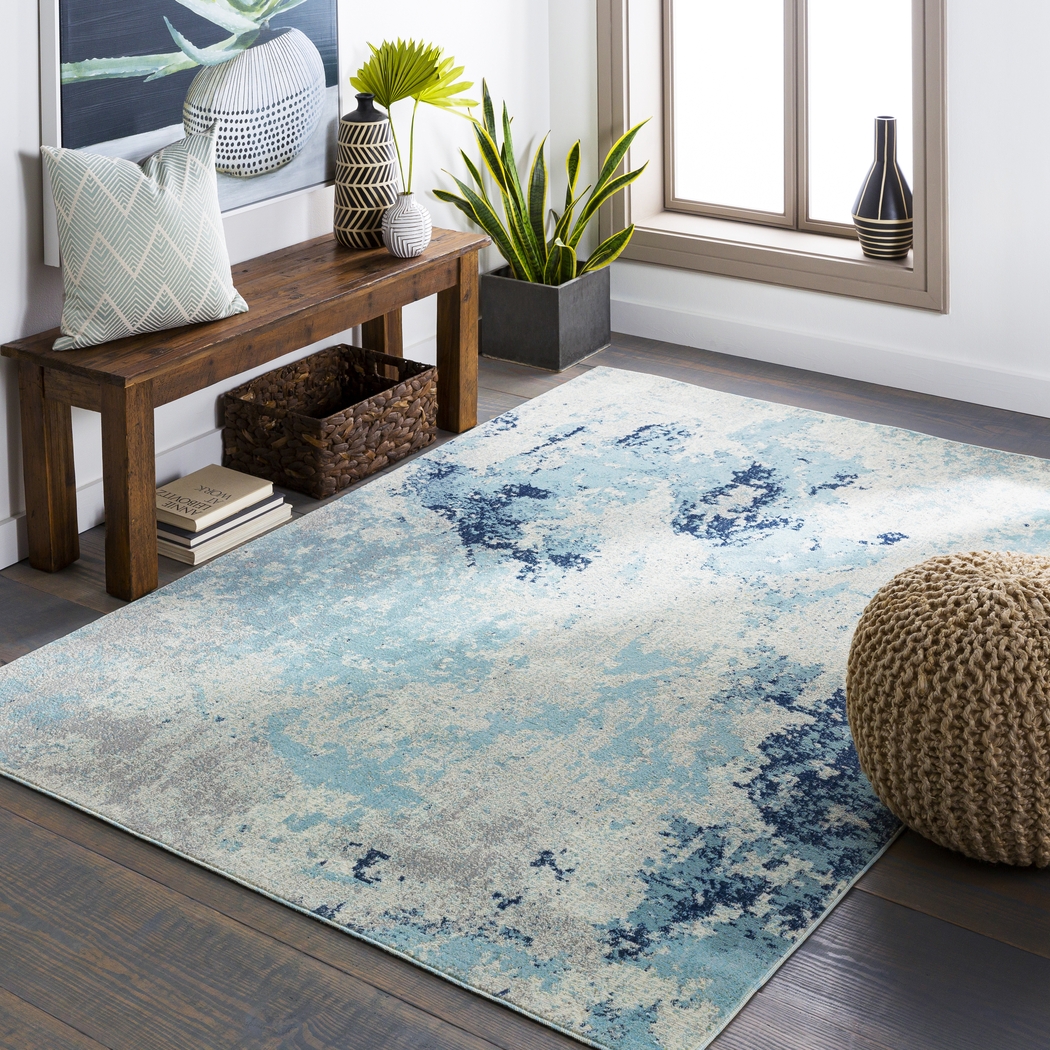 Kaiah Navy 5'3 x 7'3 Rug - Thumbnail - Image 7