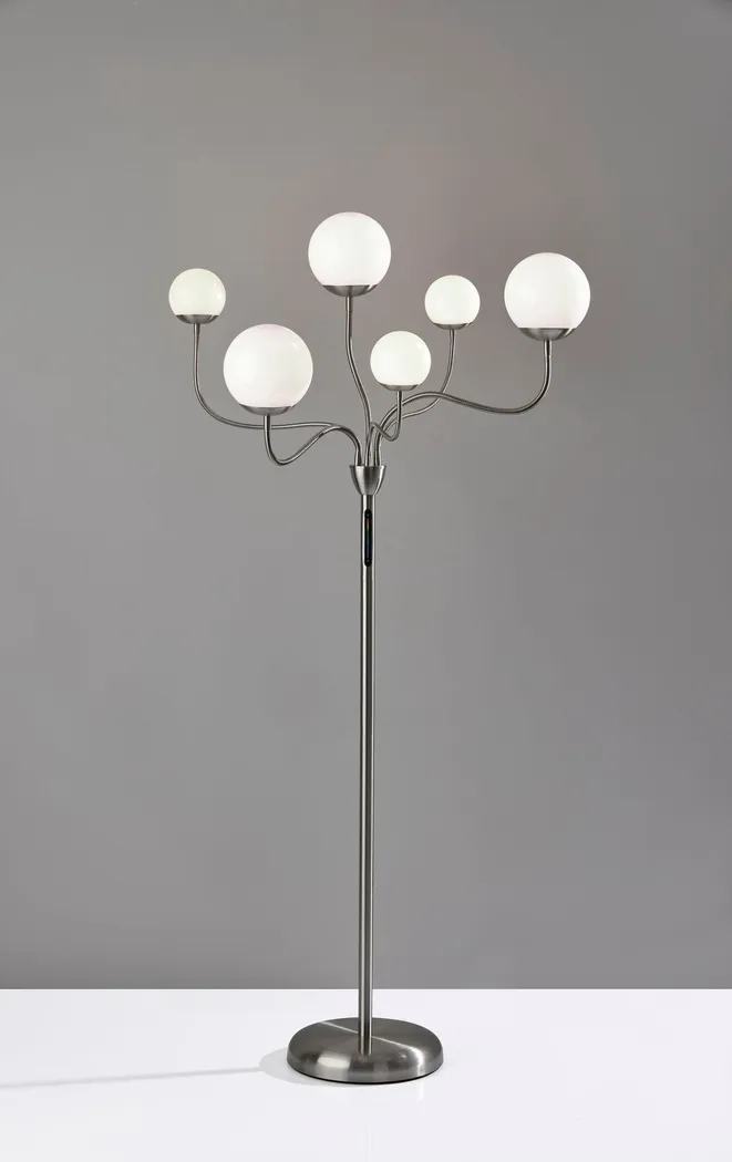 Kaida Silver Floor Lamp - Thumbnail - Image 3