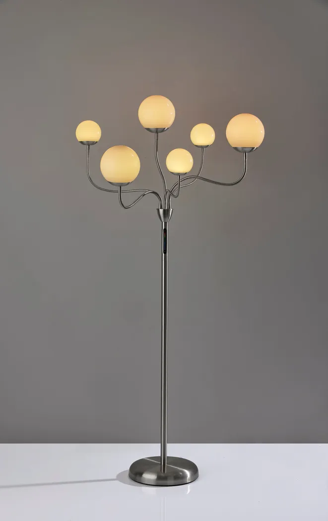 Kaida Silver Floor Lamp - Thumbnail - Image 4