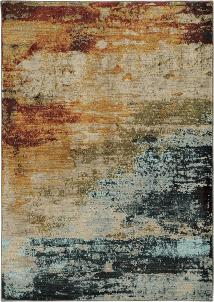 Kaiko II Blue 6'7 x 9'6 Rug - Thumbnail - Image 1
