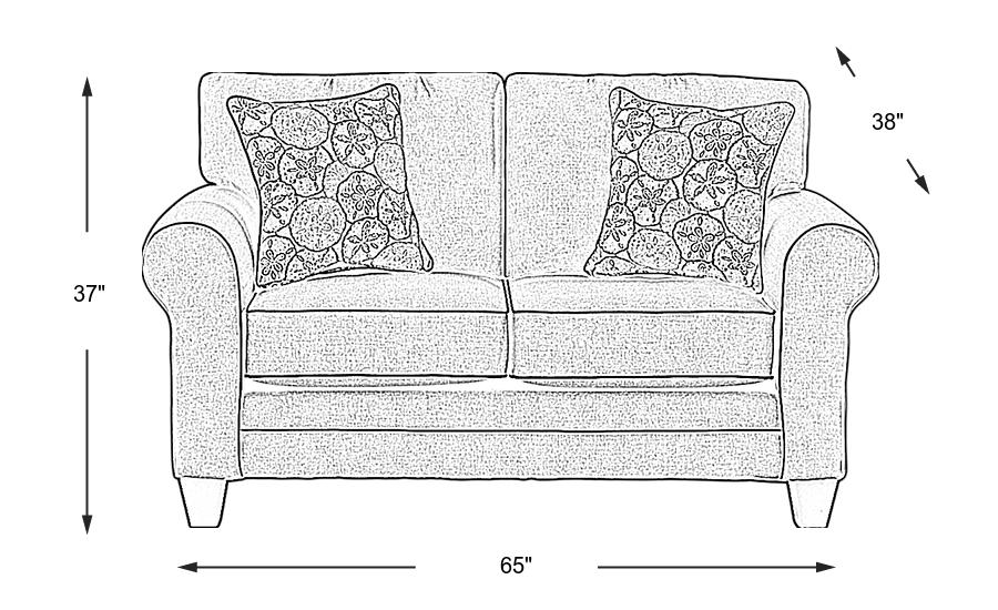 Dimension Image. Please refer to the Dimension Tab on this page for dimension details.