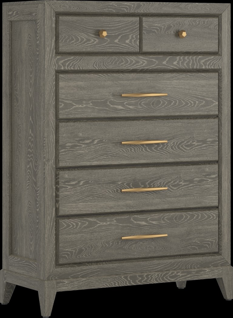 Cindy Crawford Home Kailey Park Charcoal 5 Pc Queen Panel Bedroom - Thumbnail - Image 6