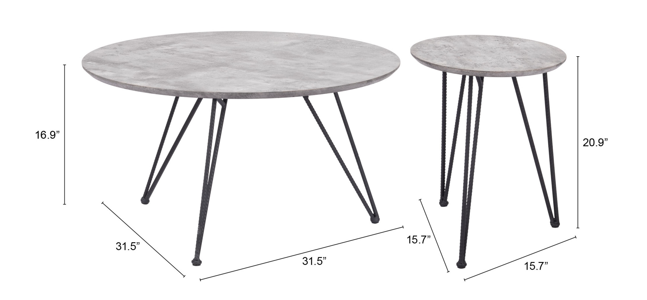Kailyard Gray Cocktail Table, Set of 2 - Thumbnail - Image 11