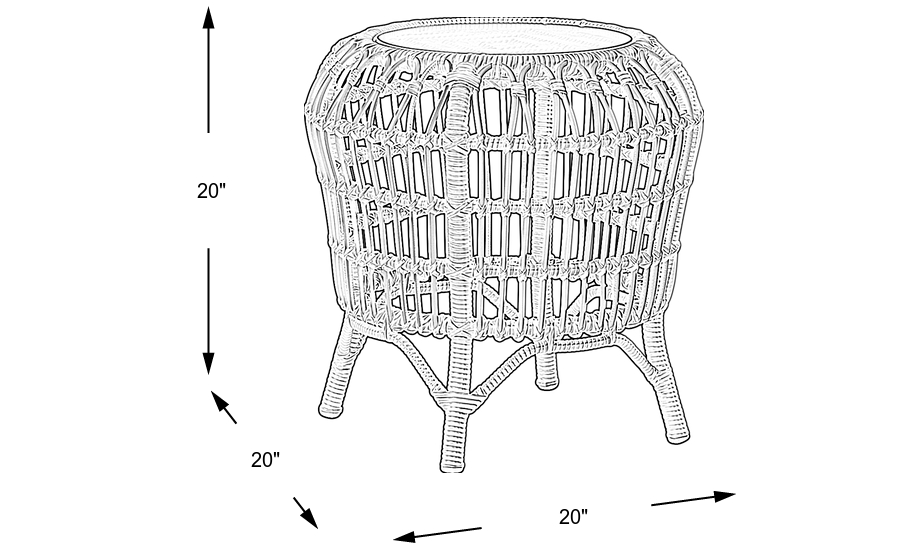 Dimension Image. Please refer to the Dimension Tab on this page for dimension details.