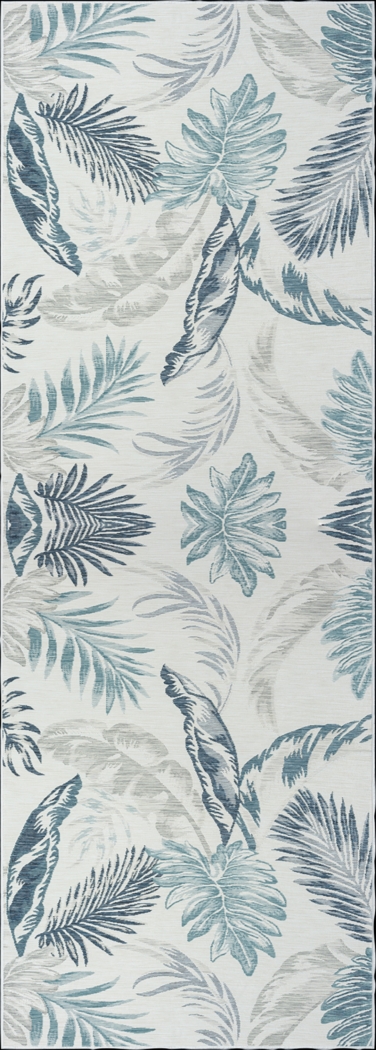 Kakay Bay Blue 2' x 8' Indoor/Outdoor Runner Rug - Thumbnail - Image 1