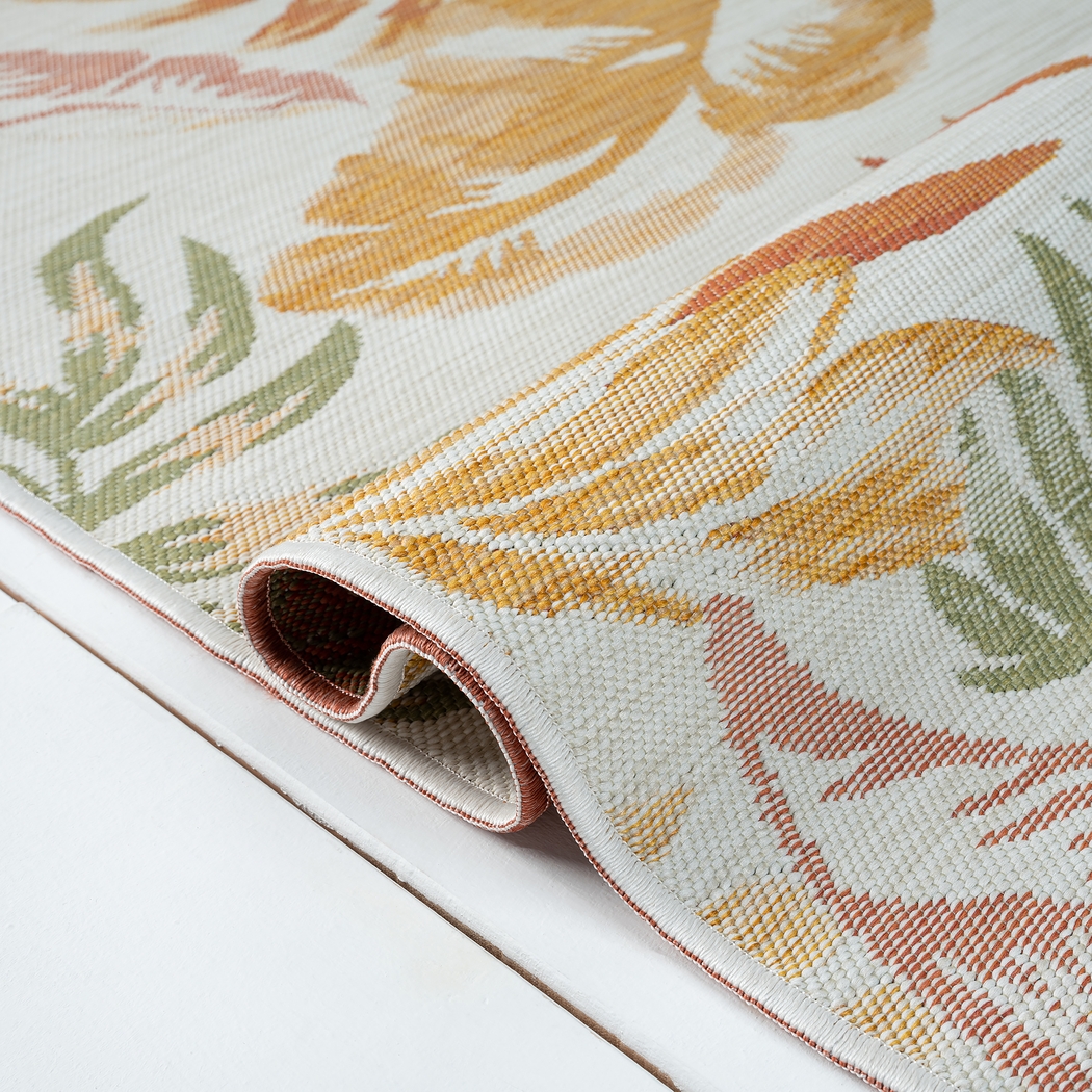 Kakay Bay Orange 5'3 x 7' Indoor/Outdoor Rug - Thumbnail - Image 7