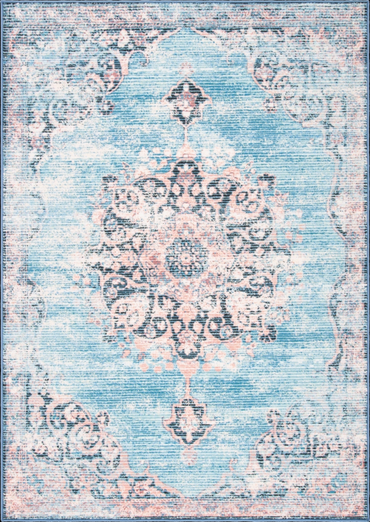 Kakeva Turquoise/Pink 5'5 x 7'7 Rug - Thumbnail - Image 1