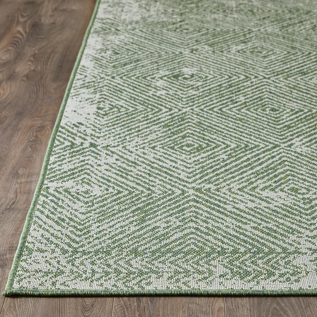 Kakra Green 2'2 x 7'6 Indoor/Outdoor Runner - Thumbnail - Image 11
