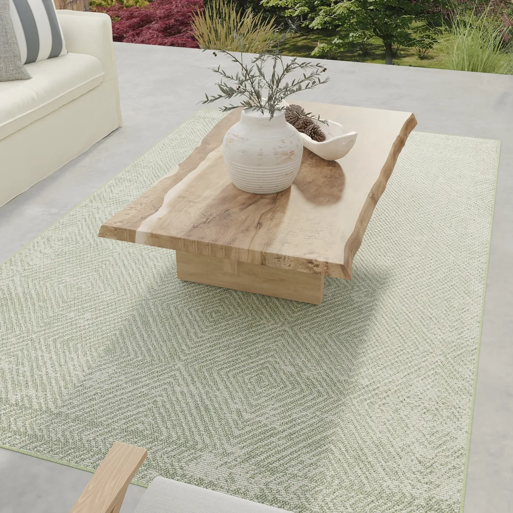 Kakra Green 2'2 x 7'6 Indoor/Outdoor Runner - Thumbnail - Image 3