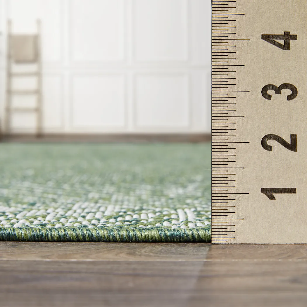 Kakra Green 2'2 x 7'6 Indoor/Outdoor Runner - Thumbnail - Image 5