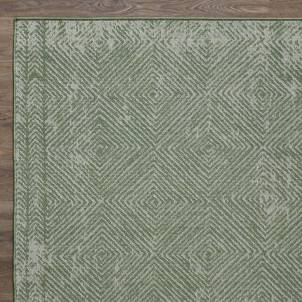 Kakra Green 2'2 x 7'6 Indoor/Outdoor Runner - Thumbnail - Image 6