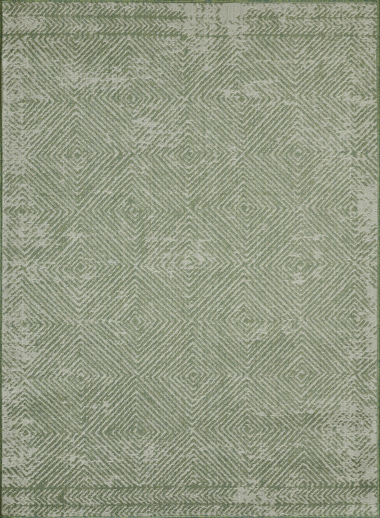 Kakra Green 5'3 x 7' Indoor/Outdoor Rug - Thumbnail - Image 12