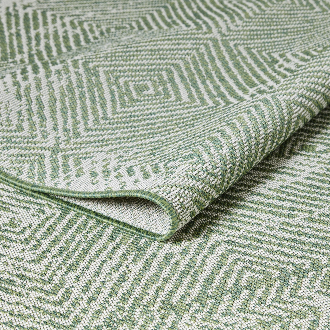 Kakra Green 5'3 x 7' Indoor/Outdoor Rug - Thumbnail - Image 7