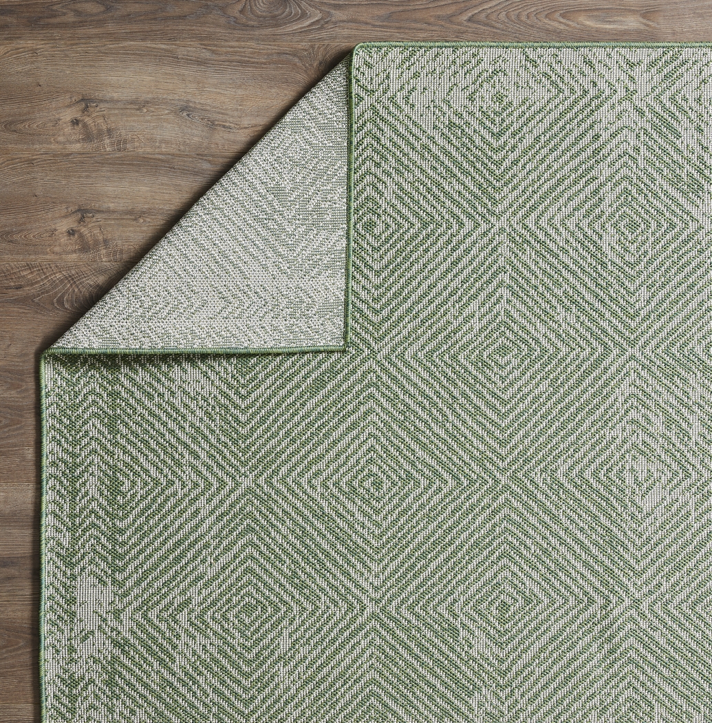 Kakra Green 5'3 x 7' Indoor/Outdoor Rug - Thumbnail - Image 9