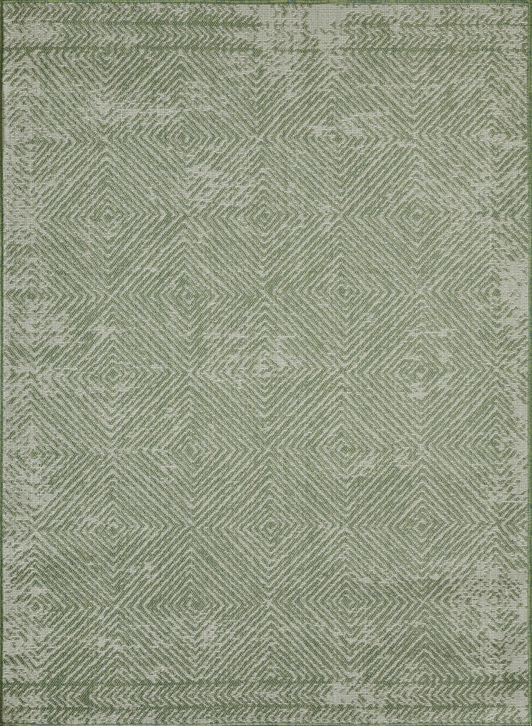 Kakra Green 5'3 x 7' Indoor/Outdoor Rug - Thumbnail - Image 1