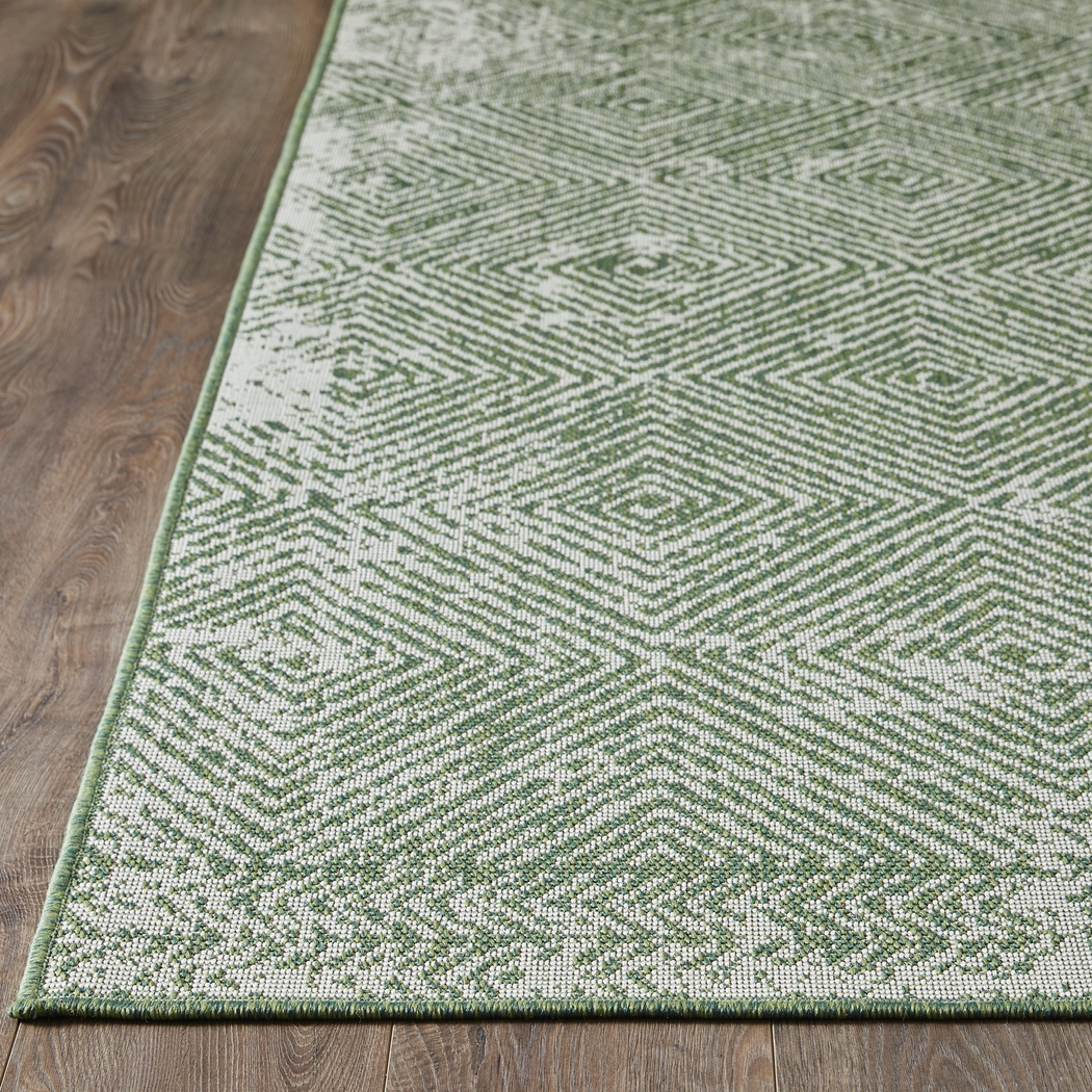 Kakra Green 7'10 x 9'10 Indoor/Outdoor Rug - Thumbnail - Image 11