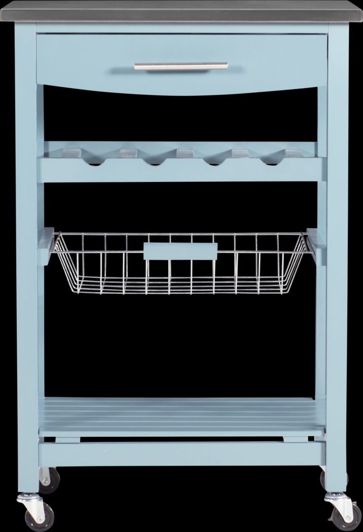 Kalany Blue Kitchen Cart - Thumbnail - Image 5