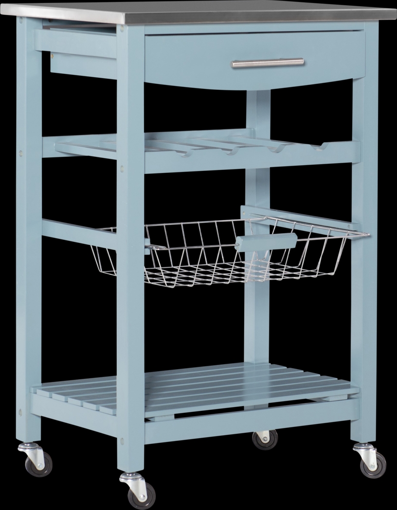 Kalany Blue Kitchen Cart - Thumbnail - Image 1