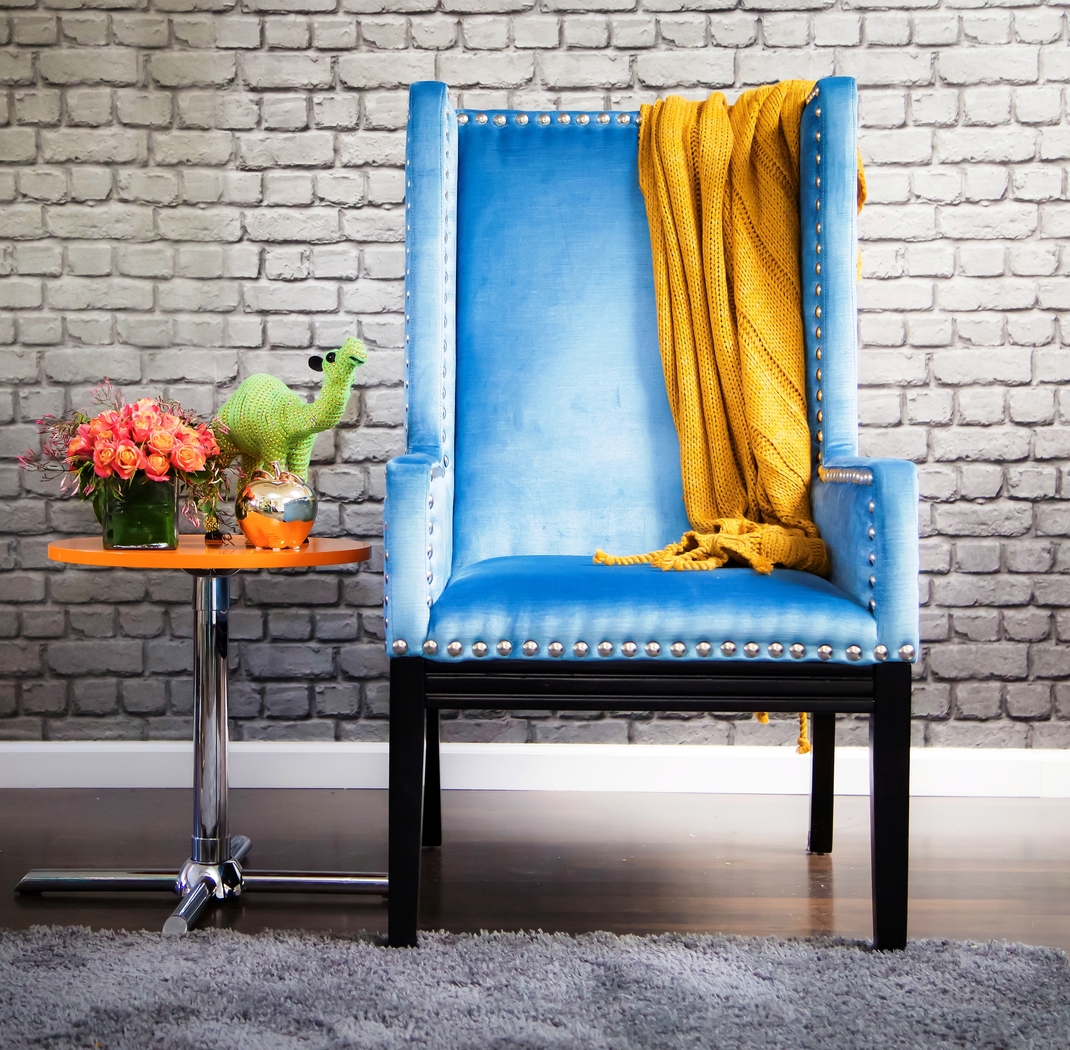 Kalden Blue Accent Chair - Thumbnail - Image 2