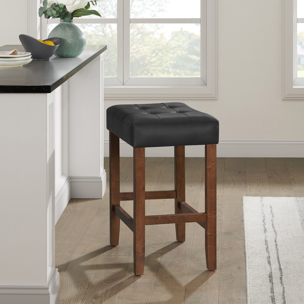 Kaldyn Black/Brown Counter Height Stool - Thumbnail - Image 2