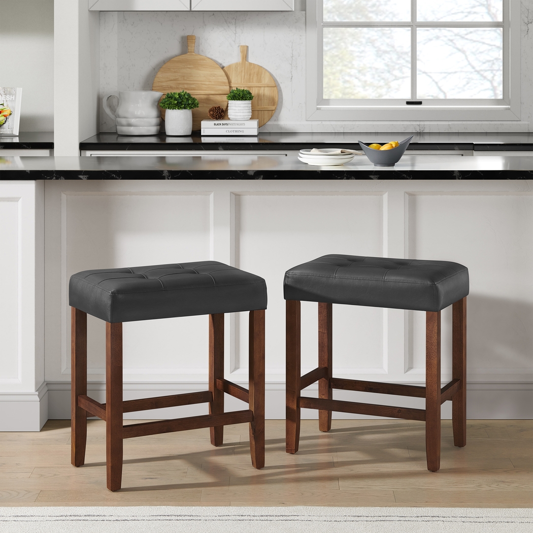 Kaldyn Black/Brown Counter Height Stool - Thumbnail - Image 4