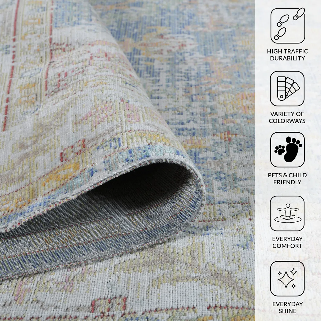Kalika Blue 3'11 x 5'11 Rug - Thumbnail - Image 5