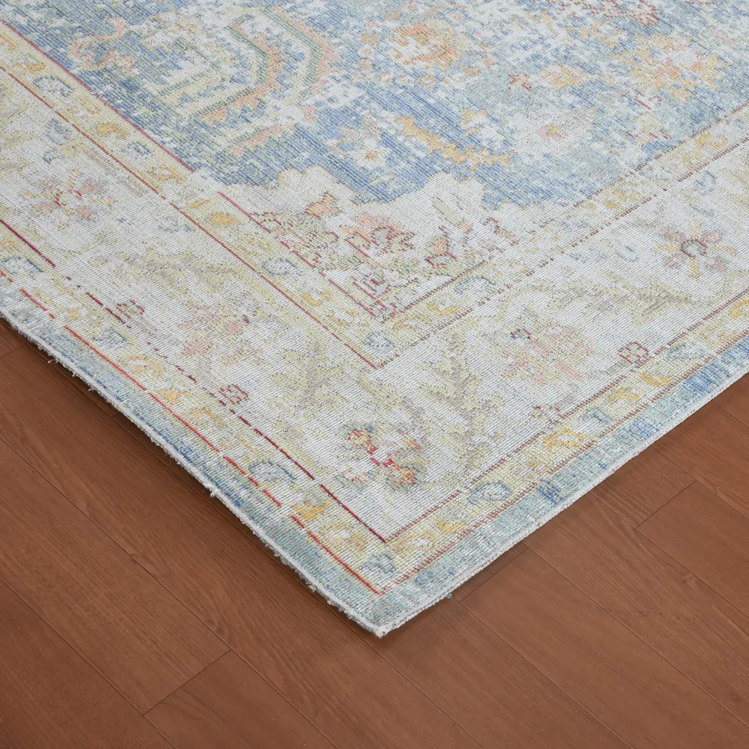 Kalika Blue 5'3 x 7'3 Rug - Thumbnail - Image 4