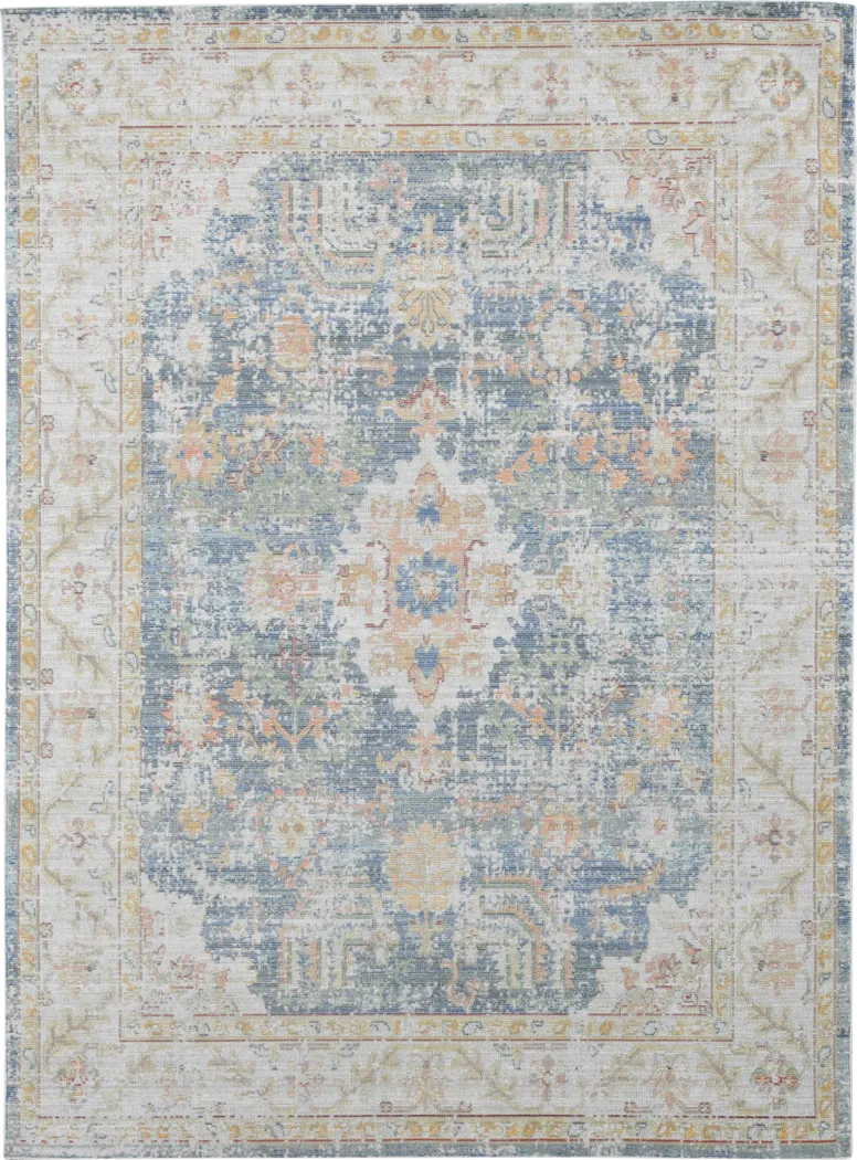 Kalika Blue 5'3 x 7'3 Rug - Thumbnail - Image 1
