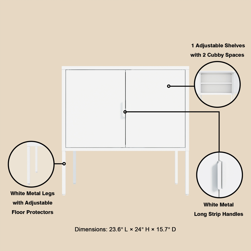 Kalispelly White Accent Cabinet - Thumbnail - Image 4